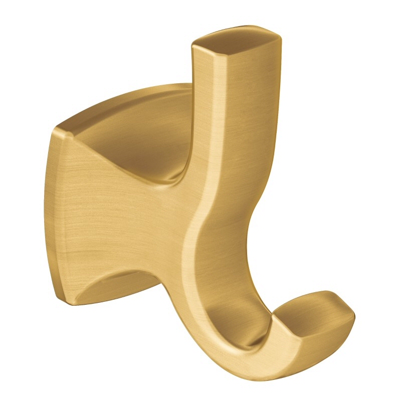 Voss Double Robe Hook in Brushed Gold