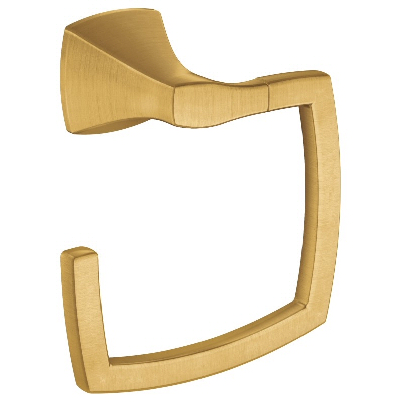 Voss Towel Ring in Brushed Gold