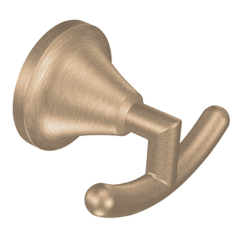 Icon Double Robe Hook in Brushed Bronze