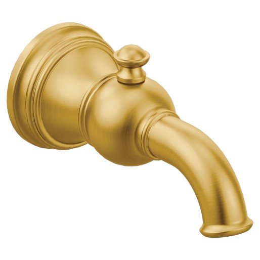 Weymouth 6-3/4" Diverter Slip Fit Tub Spout in Brushed Gold