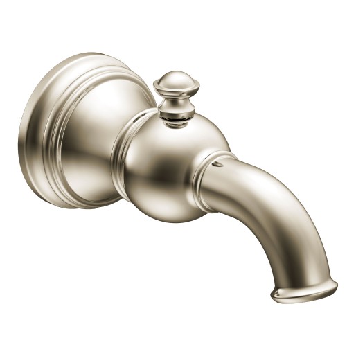 Weymouth 6-3/4" Diverter Slip Fit Tub Spout in Luxe Nickel