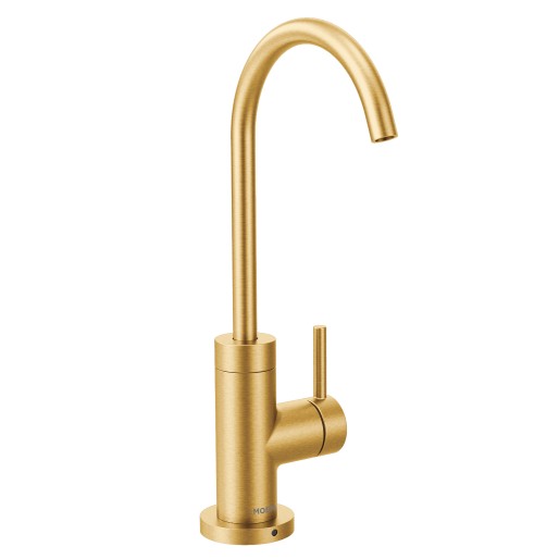 Sip Modern Single Hole High Arc Beverage Faucet in Brushed Gold