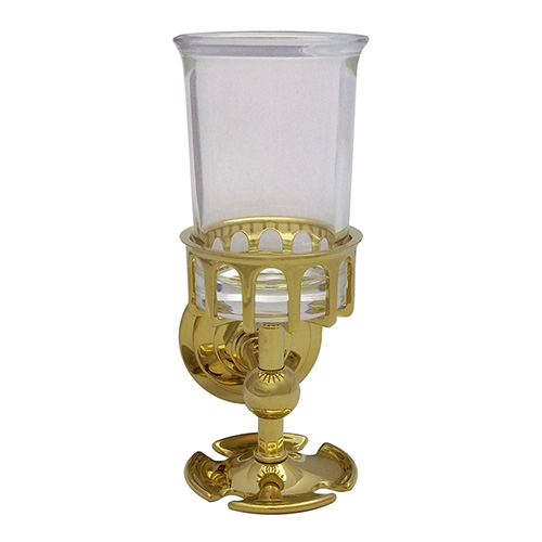 Reprise Tumbler w/Toothbrush Holder in Polished Brass