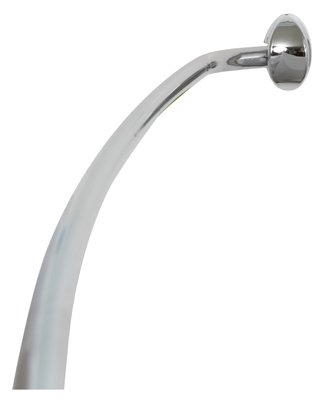 Curved Adjustable Shower Rod 60" to 72" Aluminum Chrome
