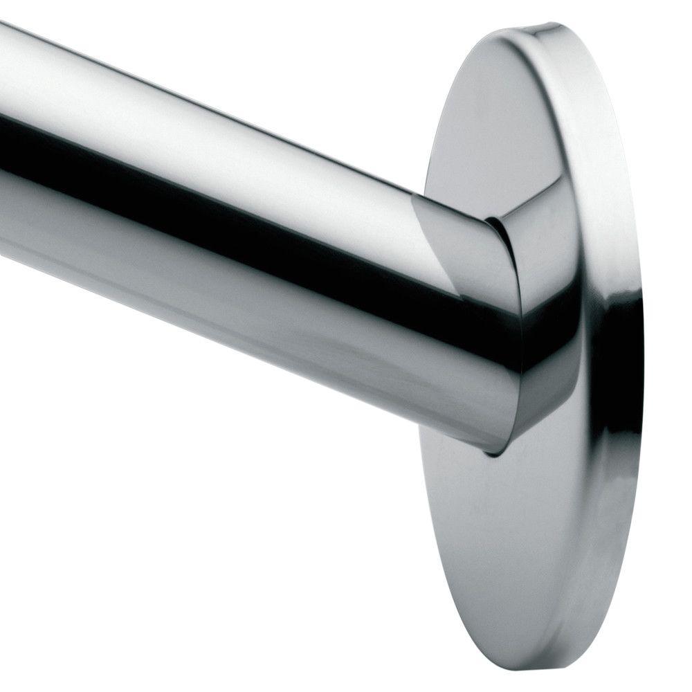 5' Low Profile Curved Shower Rod in Chrome