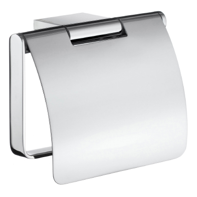 Air 5" Euro Toilet Paper Holder w/Lid in Polished Chrome