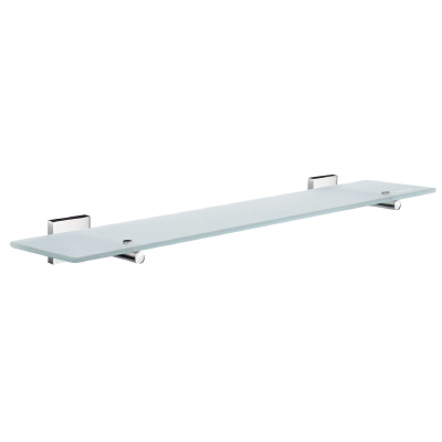 House 24" Frosted Glass Shelf in Polished Chrome
