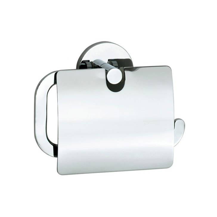 Loft 6" Euro Toilet Paper Holder w/Cover in Brushed Nickel
