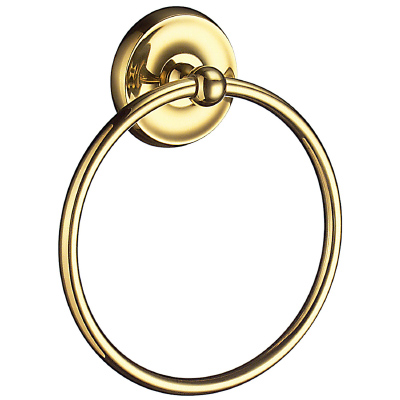 Villa 6" Towel Ring in Polished Brass