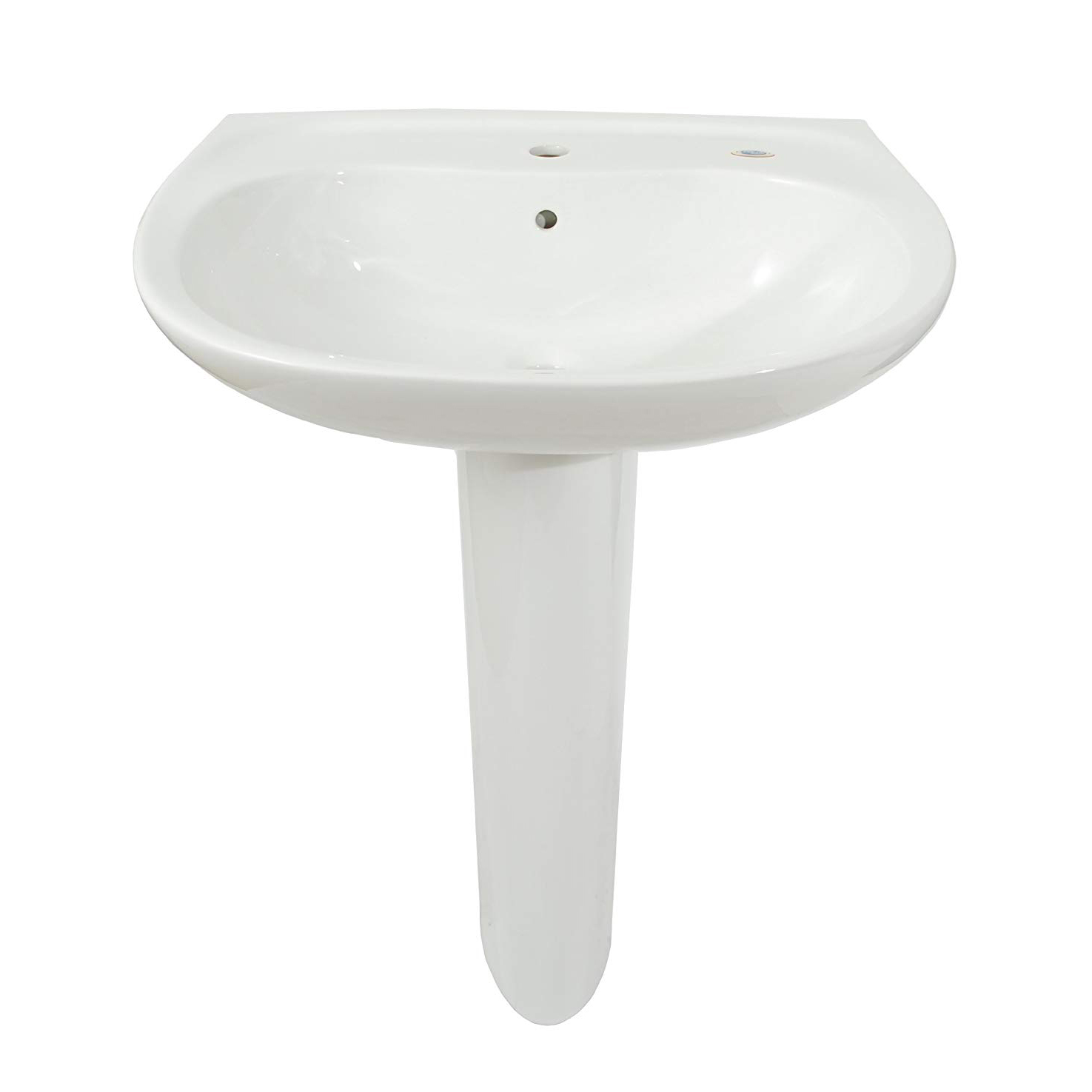 Prominence Pedestal Sink & Base in Colonial White w/1 Fct Hole
