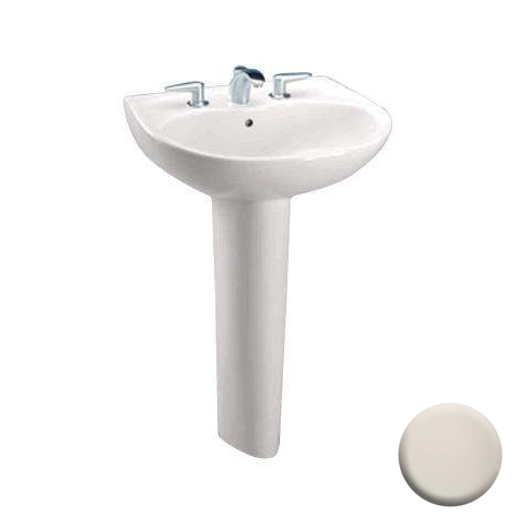 Supreme Pedestal Sink & Base in Colonial White w/8" Faucet Holes