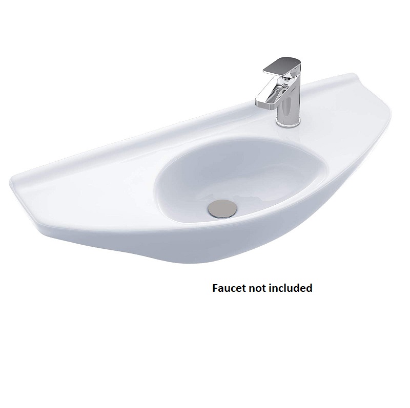 Wall Mount 29x11" Wall Mount Lav Sink in Cotton White w/1 Fct Hole