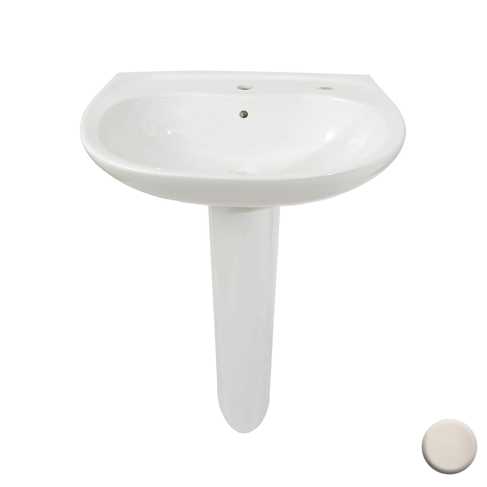 Prominence Pedestal Sink & Base in Colonial White w/8" Fct Holes