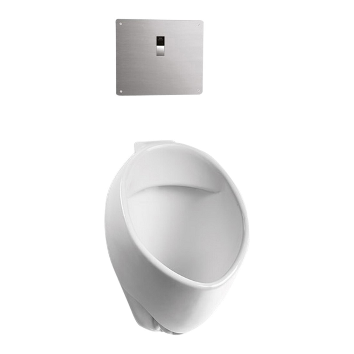 High Efficiency Washout Urinal in Cotton White w/Back Spud Inlet