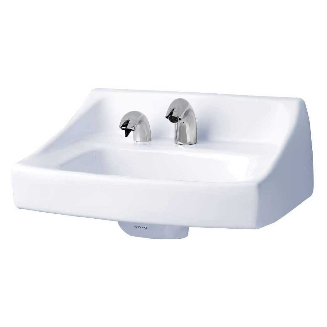 Wall 20-7/8x18" Lav Sink w/1 Faucet & Soap Hole in Cotton White