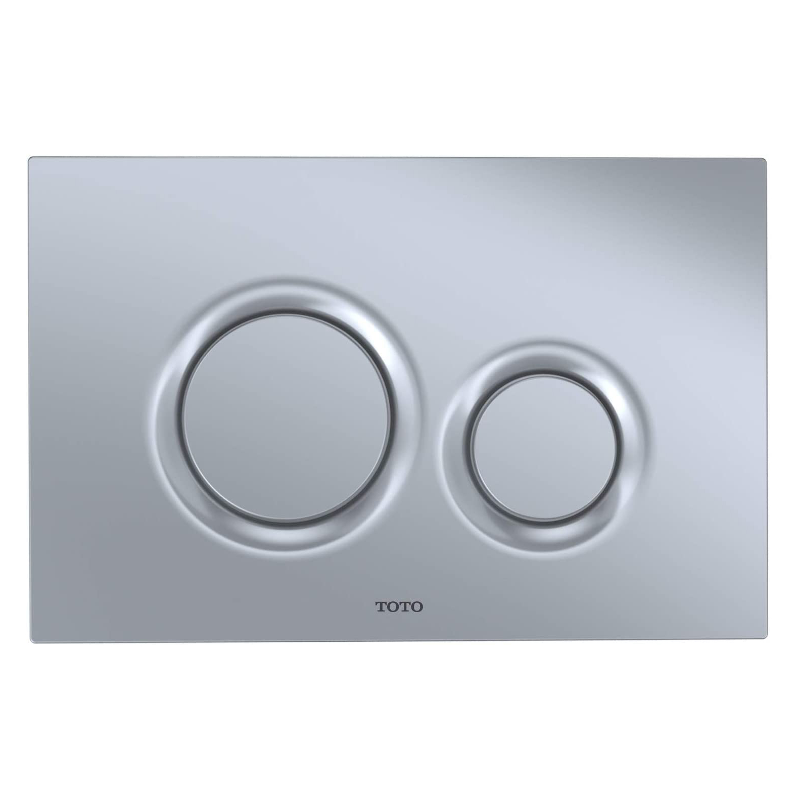 Basic Round Dual Button Push Plate in Matte Silver