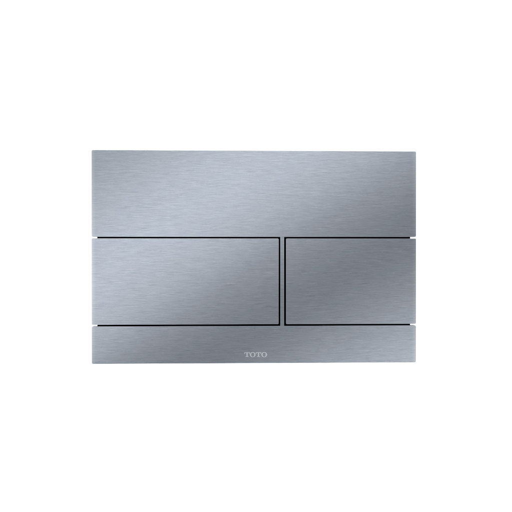 Wall Square Dual Button Push Plate in Stainless Steel