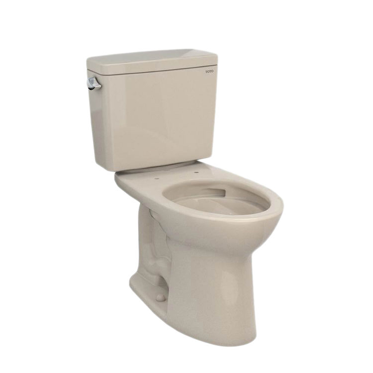 Drake 2-Pc Elongated Toilet, No Seat in Bone 1.28gpf