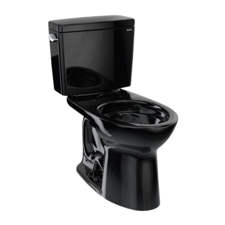 Drake 2-Pc Elongated Toilet, No Seat in Ebony 1.6gpf