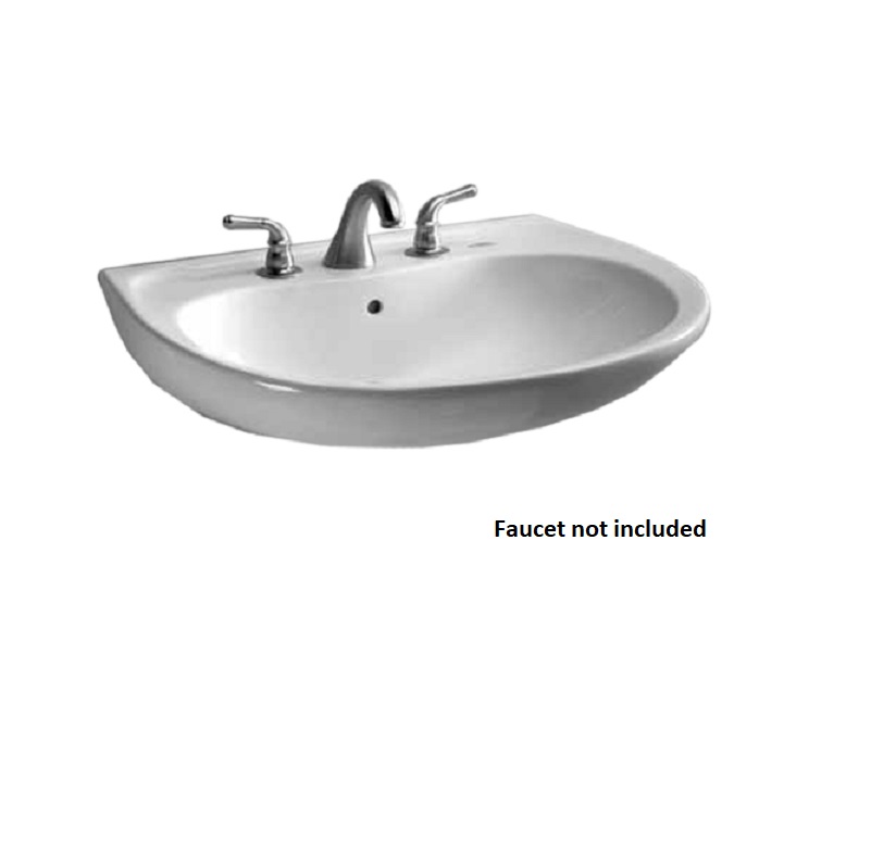 Prominence 26x21" Peestal Lav Sink w/1 Fct Hole in Cotton White