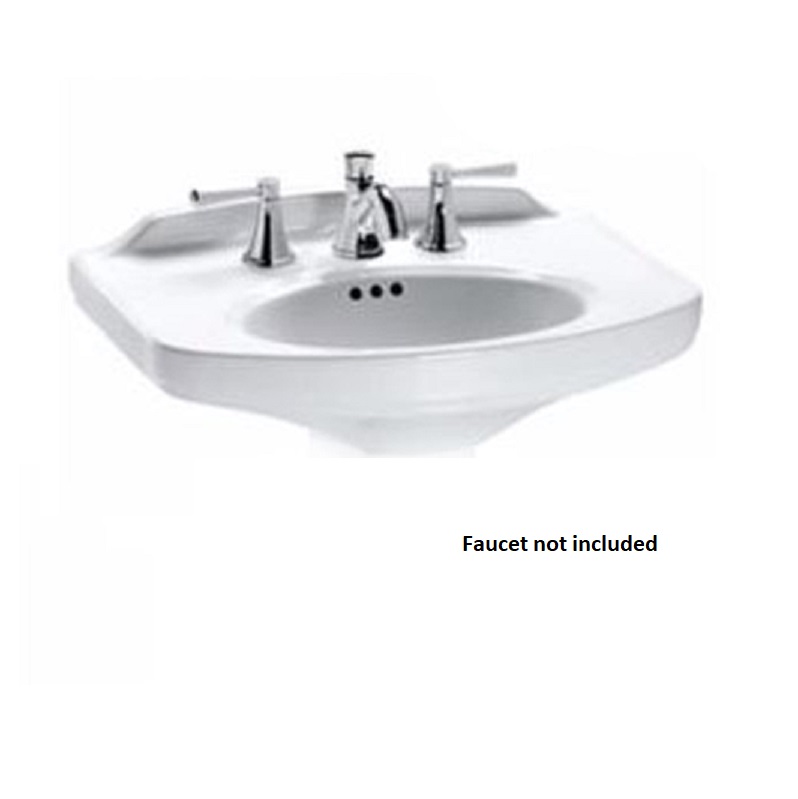 Dartmouth 24-1/4x18-1/4 Pedestal Sink in Cotton w/4" Faucet Centers