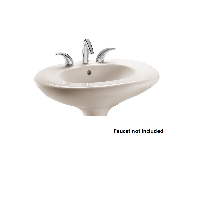 Ethos Design L 29-7/8x20-3/4 Beige Pedestal Sink w/4" Fct Ctr