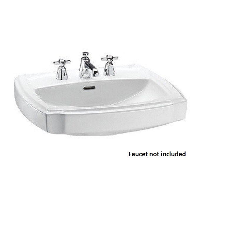 Guinevere 27x19" Pedestal Lav Sink w/1 Fct Hole in Cotton White