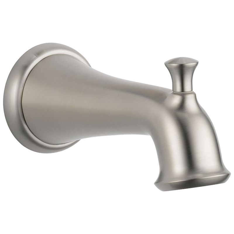 Linden Pull-Up Diverter Tub Spout in Stainless