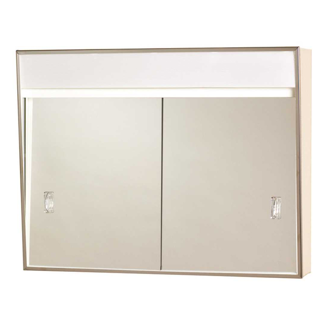 Lighted Medicine Cabinet 23"x18"x5-1/2" Surface Mounted Chrome