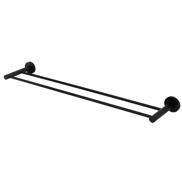 Contemporary I 24" Double Towel Bar in Matte Black