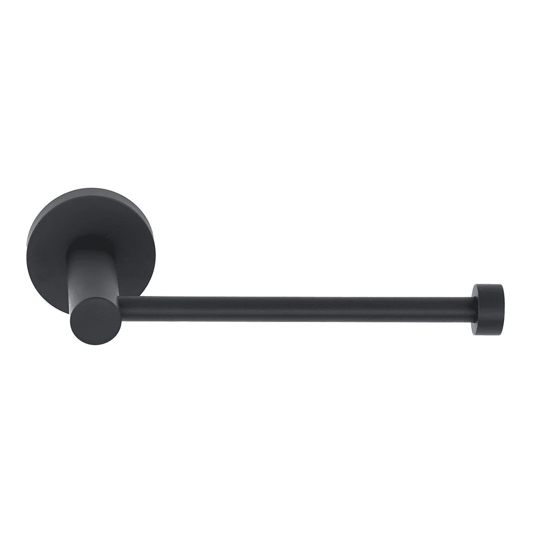 Crystal Contemporary Open Toilet Paper Holder in Matte Black