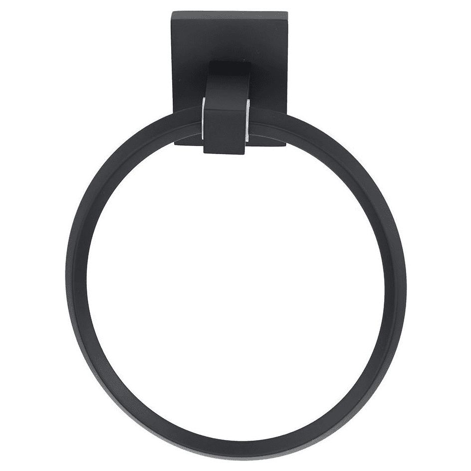 Contemporary II 6" Towel Ring in Matte Black