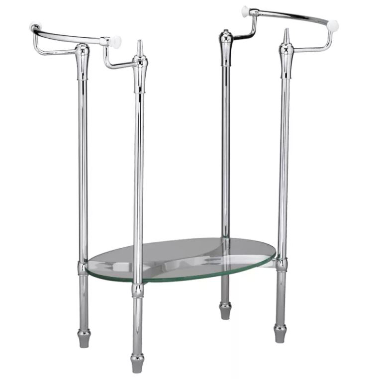 Standard Lavatory Console Table Legs Only in Chrome