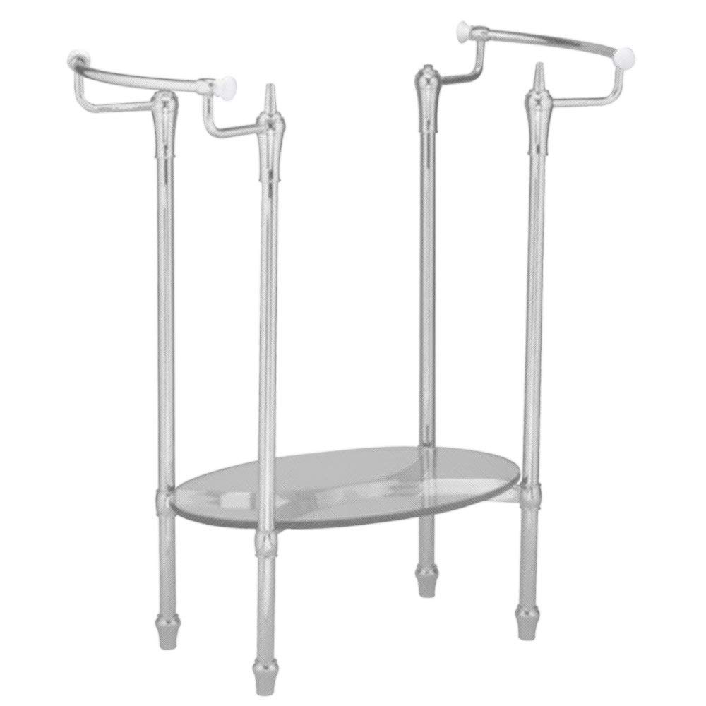 Standard Lavatory Console Table Legs Only in Satin Nickel