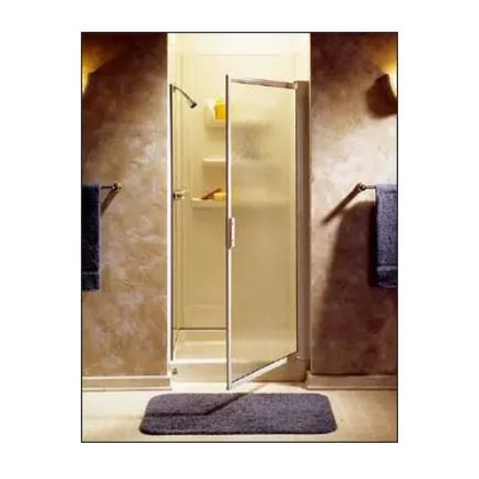 Pivot Shower Door Enclosure 31-1/2x67 Chrome & Obscure Glass