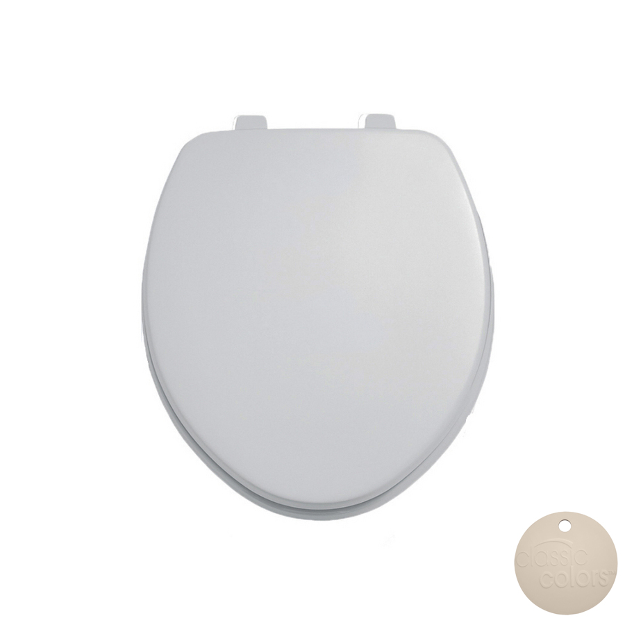 Laurel Round Toilet Seat w/Cover in Warm White