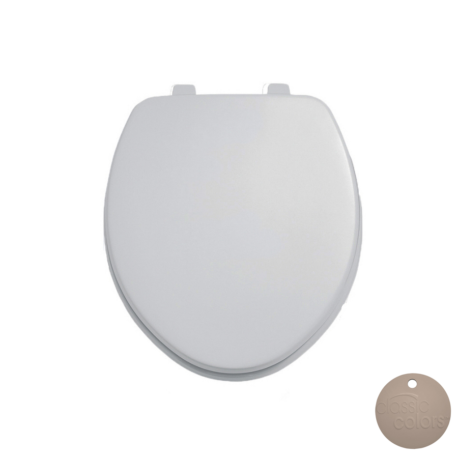 Laurel Round Toilet Seat w/Cover in Fawn Beige