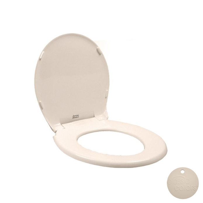 Rise & Shine Round Plastic Toilet Seat/Cover in Warm White