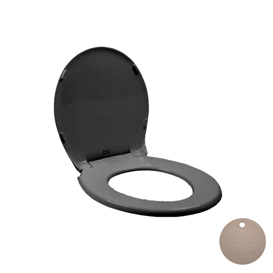 Rise & Shine Round Plastic Toilet Seat & Cover in Fawn Beige