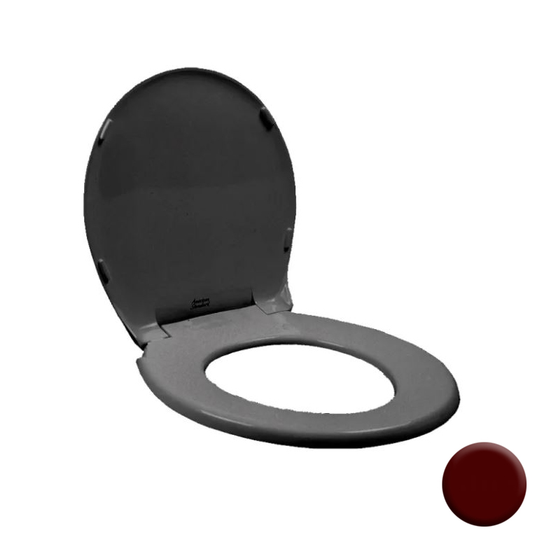 Rise & Shine Round Plastic Toilet Seat & Cover in Loganberry