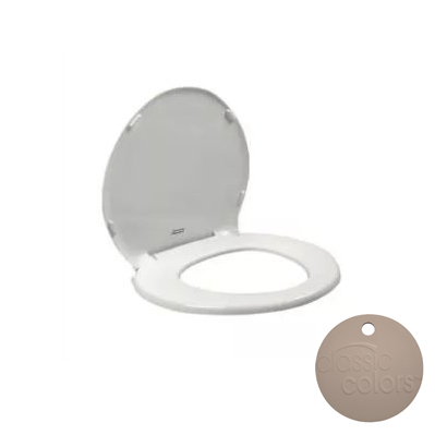 Champion Slow Close Round Front Toilet Seat & Cover in Beige