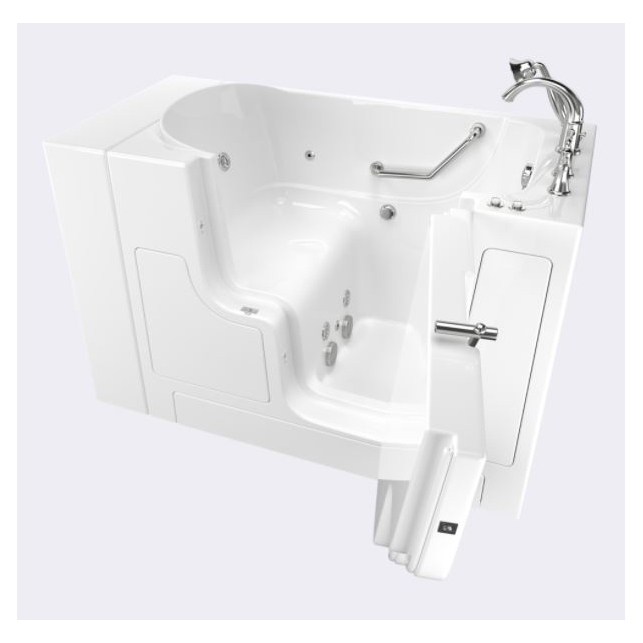 Value 52x30x40" Whirlpool Walk-In Tub w/Right Drain in White