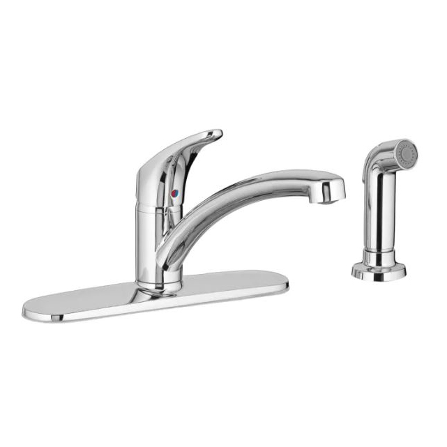 Colony Pro Kitchen Faucet in Polished Chrome w/Spray & Plate