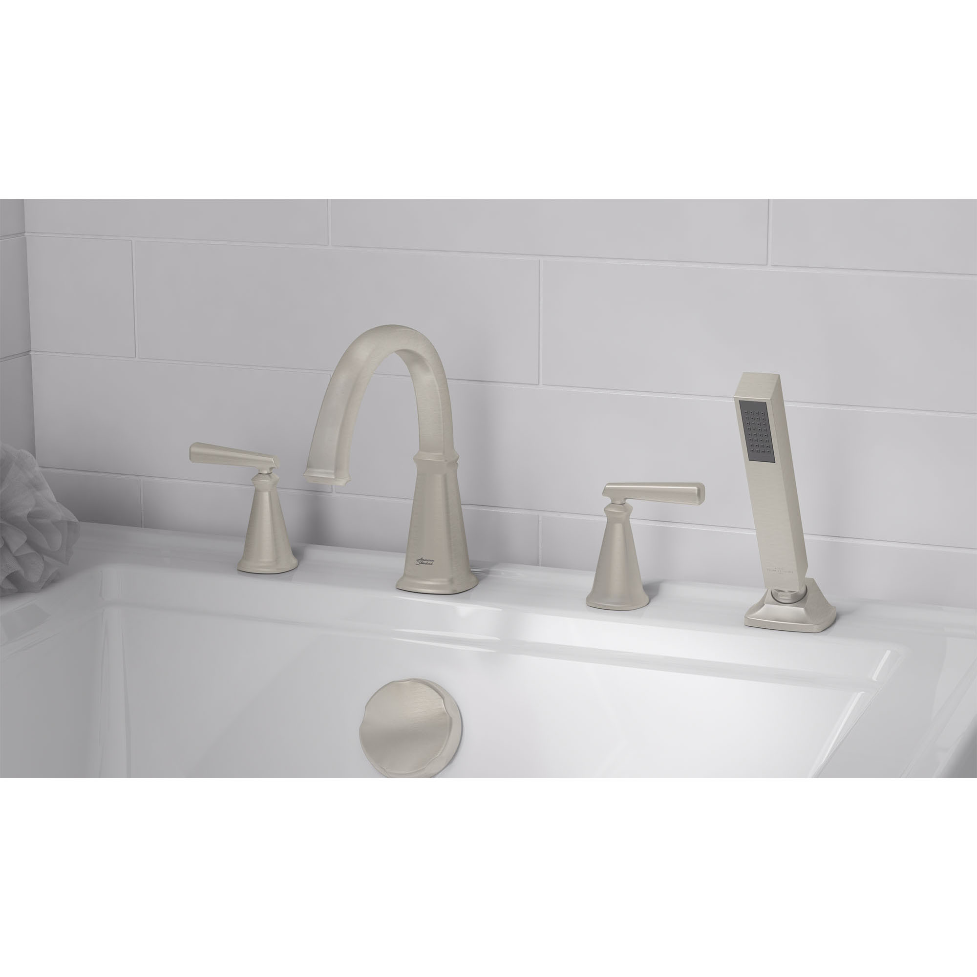 Edgemere Roman Tub Trim Only w/Handshower in Brushed Nickel