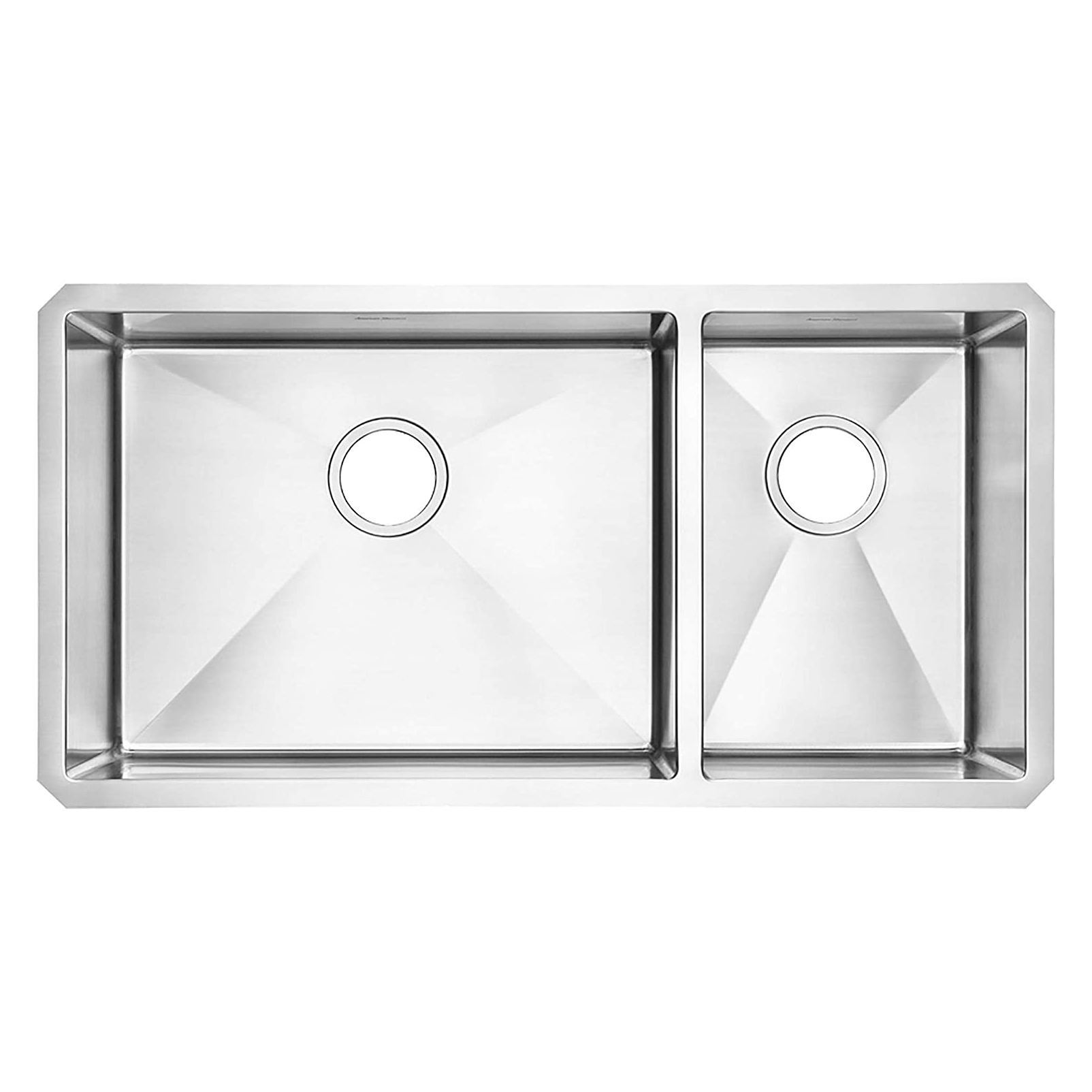 Pekoe 35x18x9" Stainless Steel Offset 2-Bowl Kitchen Sink