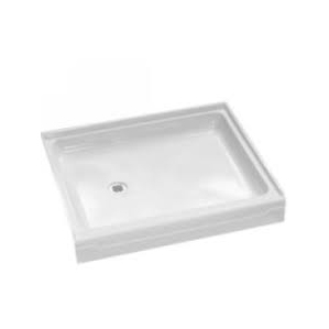 Alcove Shower Base 60x32x7-1/4" in White w/Left Hand Drain