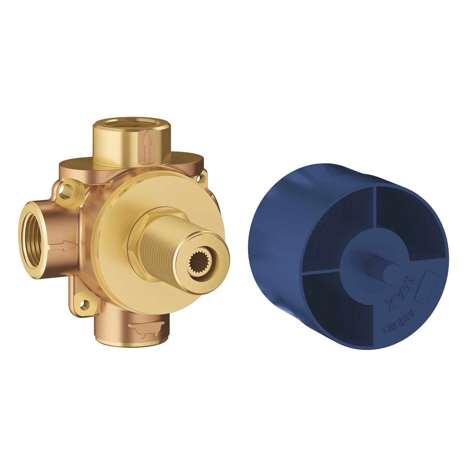 2-Way Diverter Rough-In Valve Discrete Functions 1/2" NPT 1 Inlet/2 Outlets