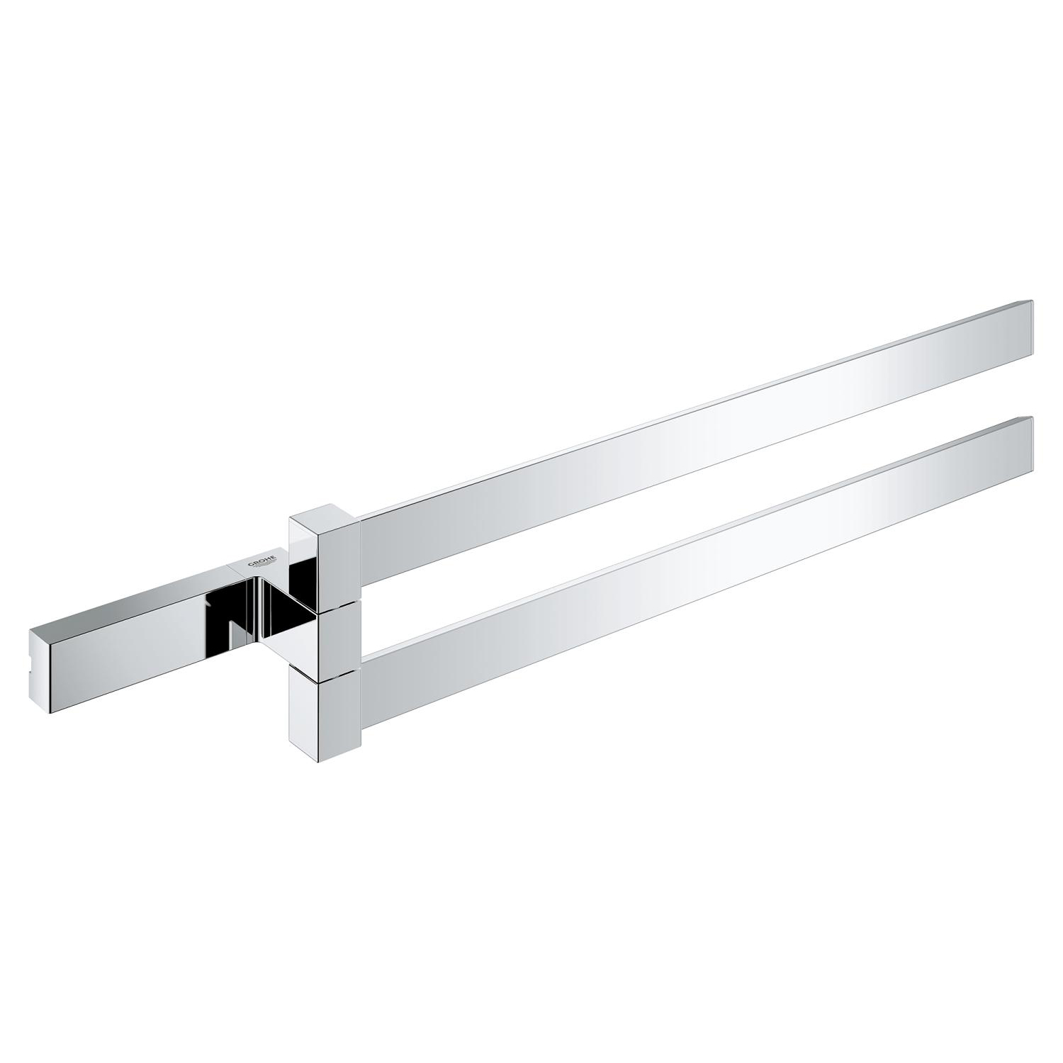 Selection Cube 15-3/4" Double Towel Bar in StarLight Chrome