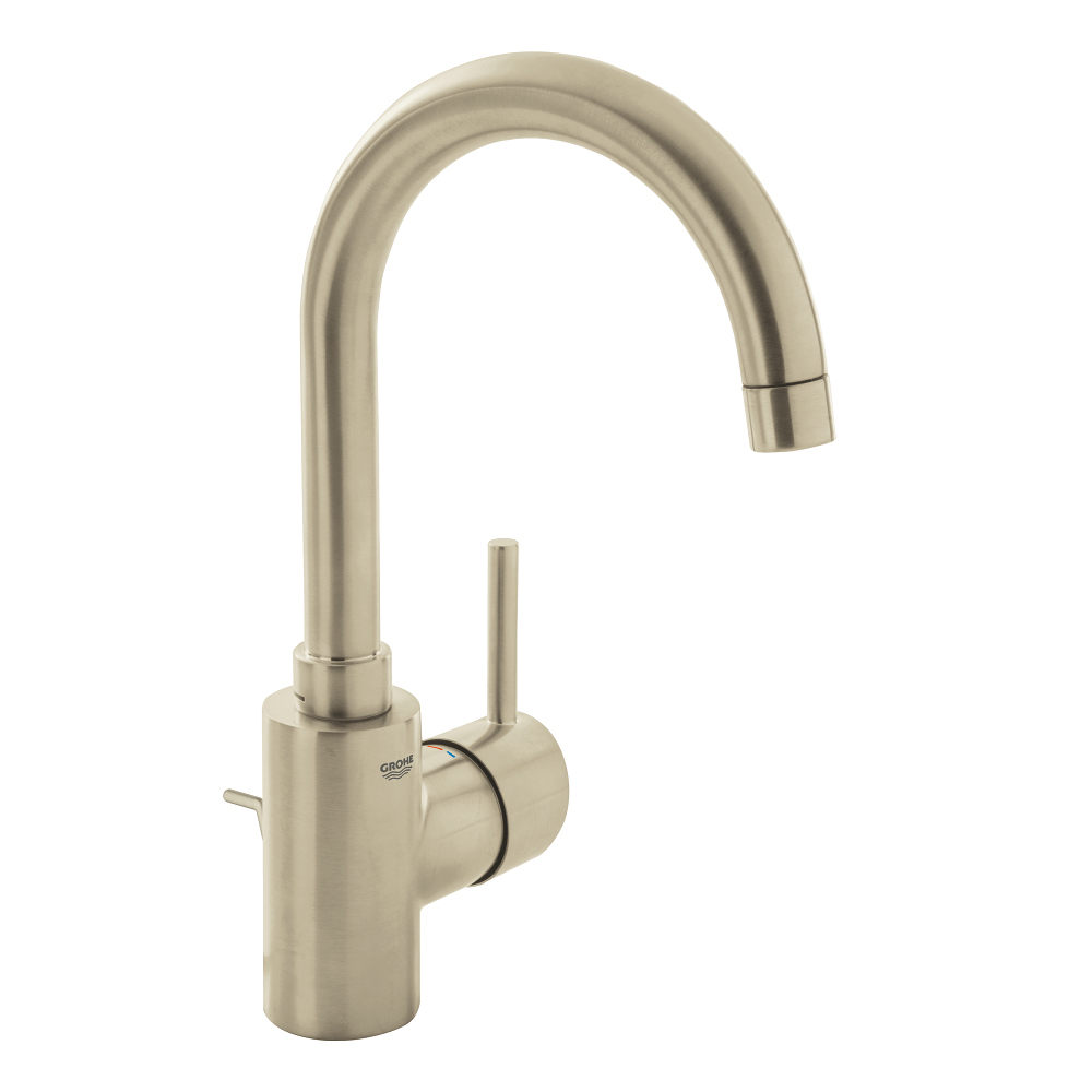 Concetto 1-Hole L-Size Lav Faucet w/Drain in Brushed Nickel, 1.2 gpm