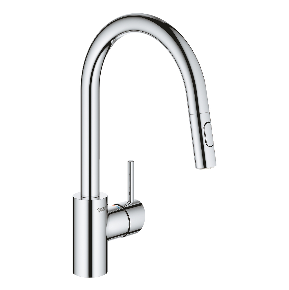 Concetto Single Hole High Spout Kitchen Faucet in Chrome